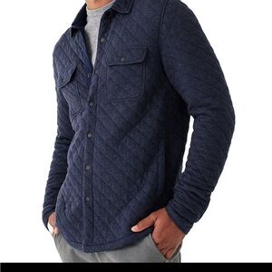 Faherty Quilted Fleece CPO Shirt Jacket - Navy